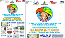 locandina “Trofeo Pinocchio in bicicletta” - gara ciclistica categoria giovanissimi
