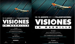 locandina Rassegna «Visiones in Marmilla», organizzata da Janas Project - con gli AREA e OS CAMINHOS DE GARIBALDI