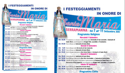 5 - 10 Settembre.  Festa di Santa Maria a Serramanna