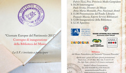 locandina “Giornate Europee del Patrimonio 2011” inaugurazione della Biblioteca del Museo