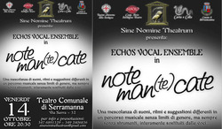 Gli Echoes Vocal Ensemble presentano lo spettacolo "Note Man(te)cate"
