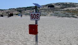 Colonnina SOS nelle spiagge della Provincia