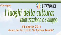 locandina XIII Settimana della cultura. Convegno "I luoghi della cultura: valorizzazione e sviluppo"
