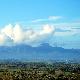 Panoramic view over Campidano plain and Mount Arcuentu