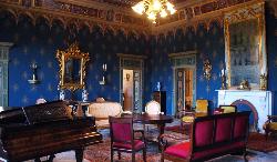 The Blue Hall inside the directorate palace in Montevecchio