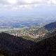 Il paese di Gonnosfanadiga visto dal Linas