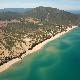 Aerial view of the beach of Scivu