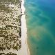 Aerial view of the beach of Scivu