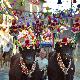 Caratteristi buoi durante la festa di Sant'Isidoro a Serramanna